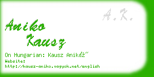 aniko kausz business card